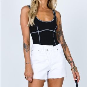 Princess Polly Xena Denim Shorts White